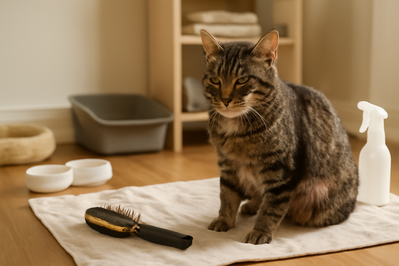 How to Recognize and Manage Cat Overgrooming: An Essential Guide for Cat Owners illustration