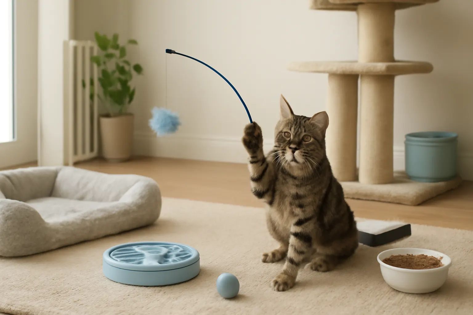 A Practical Guide to Encouraging Healthy Play and Exercise for Indoor Cats illustration