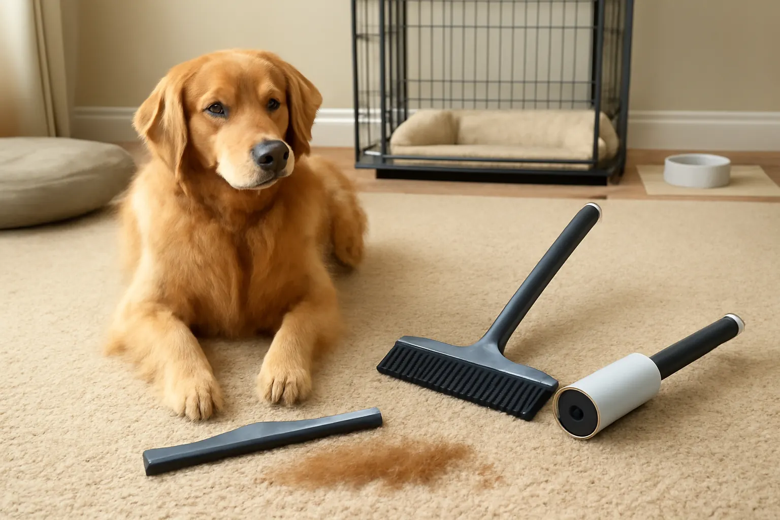 How to Remove Pet Hair from Carpet Without a Vacuum: 5 DIY Methods That Actually Work illustration
